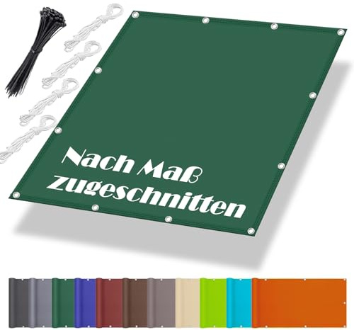 Toldo Enrollable, 1,7 x 2,4 m, Lona por Metros, en Muchos tamaños y Colores, Red de protección Solar, Incluye Cuerdas de fijación, protección UV, Resistente a la Intemperie, para jardín, terraza,