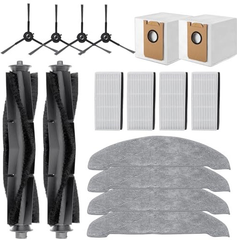 DingGreat Ersatzteile für Honiture Q6 Pro, für Imou L11 Pro/AIRROBO T10+ / Neabot N2, 2 Hauptpinsel + 4 Seitenbürste + 4 Filter + 2 Staubbeutel + 4 Wischtücher
