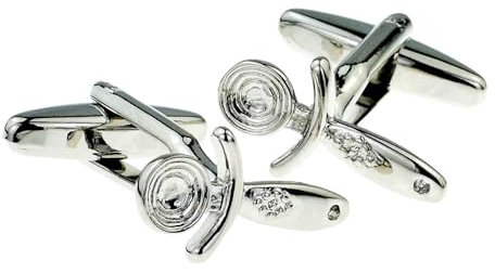 Pizza Cutter Design Cufflinks in a Personalised Engraved Cufflink Box