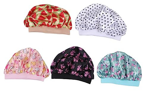 FRCOLOR 15stücke Mädchen Satin Haube Schlafen Elastische Turban Für Jungen Und Mädchen Schützt Beim Und Waschen Bequeme Trendige Muster Verschiedenen Farben