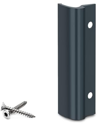 VOOXA Premium | Alu Balkontürgriff + Befestigungsschrauben | RAL7016 ANTHRAZIT MATT| gewölbter Griff, komfortable Handhabung für Balkon-/Terassentür außen