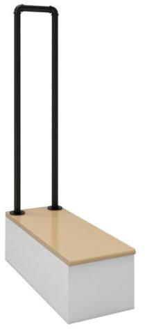 Geländer Außen,U Treppen Handlauf Geländer,Innentreppengeländer im industriellen Stil,dekoratives Übergangsgeländer für Außenstufen,Balkon,Korridor(Size:U 75cm/29.6in,Color:Schwarz)