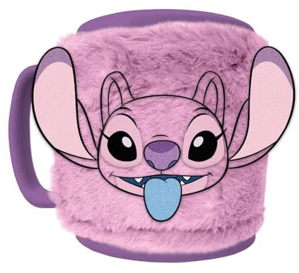 Pyramid International - Fuzzy Mug Angel - Tasse en Céramique avec Fourrure Amovible - 440ml - Café & Thé Chaud ou Froid