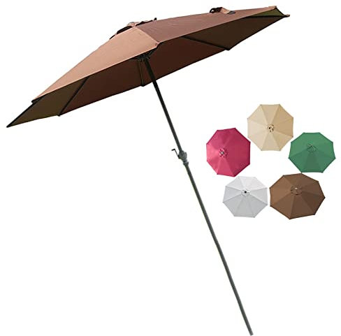 Ombrellone da giardino, ombrellone da giardino, ombrellone per esterni, ombrellone, con 8 robuste costole, ombrellone antivento antipioggia, protezione solare, per giardino, patio, cortile, ombrellone