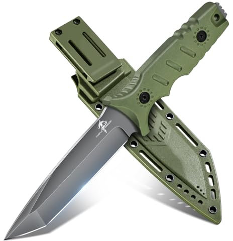 Purple Dragon el cuchillo de supervivencia para exteriores con funda Kydex cuchillo de con hoja fija de acero D2 forjado en una sola pieza cuchillo Full Tang con mango G10