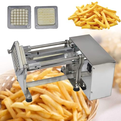Cortador Eléctrico Eficiente De Patatas Fritas, Con Hoja De 6 Mm, 9 Mm, 13 Mm Y 8 Cuñas, Cortador De Patatas Fritas, para Patatas Fritas Fáciles Y Rápidas, Cortador Eléctrico De Patatas De Acero