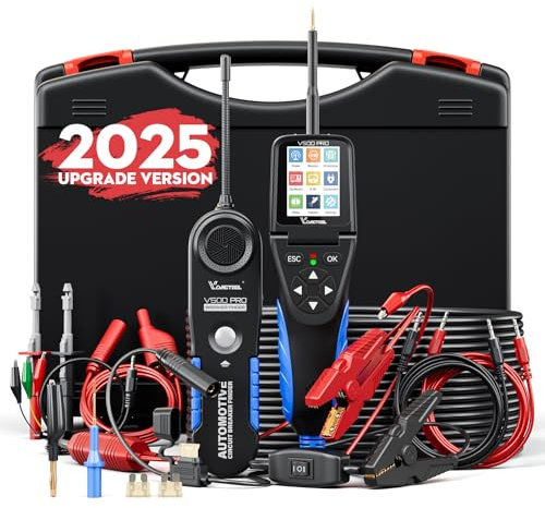 VDIAGTOOL V500 Pro Automotive Power Probe Tester with Breaker Finder, 9V-30V Car Electrical Circuit Tester Kit, Multimeter/Oscilloscope/Relay/Injector Test, Open Short Finder, 20FT Cable Wire Tracer