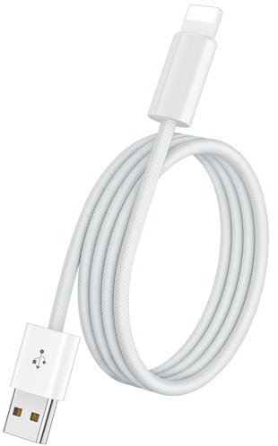 3A Câble tressé pour Carplay pour iPhone 14 13 Pro Max Plus 12 mini 11 XR | Cable tressé Voiture pour Apple CarPlay,Câble USB vers Light-ning Charge Rapide données pour iPhone XS SE 3 2 8 7 Pad Pro