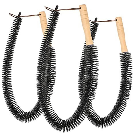 Baluue 3 Pièces Brosse De Radiateur Longue Manche Pour Nettoyage Brosse Anti-charpie Pour Sèche-linge Et Radiateurs Pour Bouches Aération