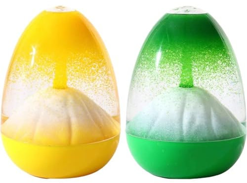 Zghhc Jouet Sensoriel 2 Pièces Couleur Liquide Volcan Éruption De Lave Liquide Minuterie Fidget Jouet Sablier Soulagement du Stress Jouets De Bureau Sablier Volcan pour Enfants Adultes