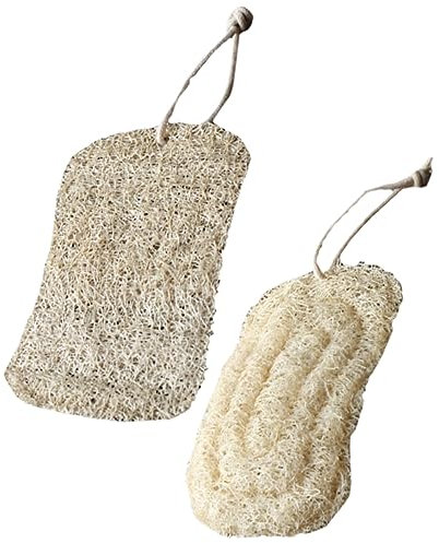 ABOOFAN 2pcs Loofah Dishcloths Natural Dishwashing Sponges Kitchen Cleaning Scrubbers Sponge Brush