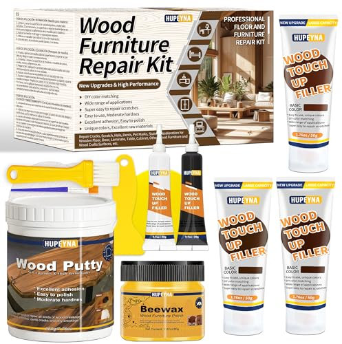Kit di Riparazione per Mobili in Legno, Grande Capacità Kit Riparazione Legno Stucco, Stucco per Legno - Riparare di Macchie, Graffi, Crepe, Buchi, Scolorimento per Parquet, Tavolino, Legno Mobili