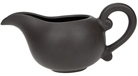 LIFKOME Jarra De Leche De Cerámica Pequeña Mango, Recipiente Para Salsa Anti-derrame, Diseño Ergonómico, Uso Hogar y Restaurante, Salsera Funcional