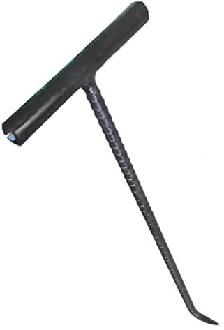 Gancio per Tombino Gancio Di Sollevamento Per Tombini, Attrezzo Di Sollevamento Per Tombini In Ferro Con Maniglia, Attrezzo Di Rimozione Per Coperchi Di Fosse Settiche/fognature A Forma Di T(18mm,Leng