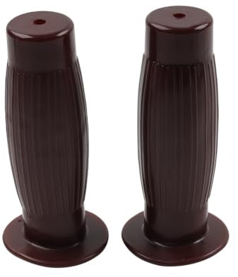 SIKUAI 1 Paar Easy-Hold Handgriffe Vintage Motorrad Lenker Universal 7/8 Griffe Gummi Braun Für Motorräder mit 7/8in linkem Lenker und rechtem Lenke