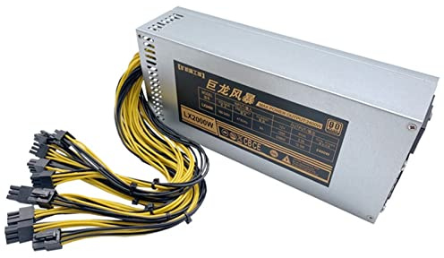 INFRI 1800/2000W PC Netzteil für Bitcoin Miner ATX 2000W PICO PSU Ethereum 2000W ATX Netzteil Bitcoin 12V V2.31 ETH Coin Mining (2000W)