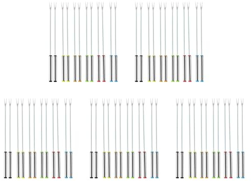 Tuesoa 5X Fondue Cheese Sticks Fondue Set for Maker Cheese, Stainless Steel Fondue Forks Marshmallow Roasting