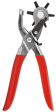 Foro punzonatura per punzonatura in acciaio carbone multi foro strumento professionale in pelle pesante pinza punzonatura in plastica in plastica con manico ergonomico per la