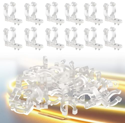 30 Stück Outdoor LED Clips Befestigungsset + 60 Schrauben für PVC Lichtschlauch (10-15mm) - Wasserdicht Halterung für Weihnachtslichter, Hochzeitsdekoration, Gartenbeleuchtung