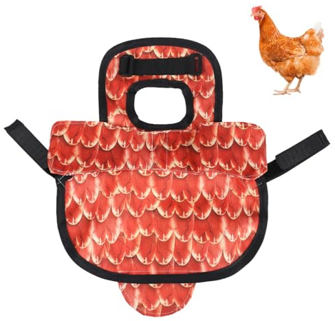 Hühnersattel für Hennen, 1 Stück Schutzschürze für Hühner, Geflügelfederschutz Bekleidung mit Rückenschutz und Verstellbaren Riemen für Geflügelhaltung Stall & Auslauf Hühner