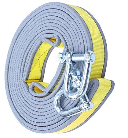 Mipcase Câble de Remorquage Robuste Tonnes avec Crochets et Bandes Réfléchissantes pour Voiture Absorption des Chocs et Sécurité Renforcée