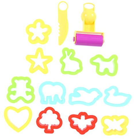 TOYANDONA Moules en Plastique pour Pâte à Modeler 28 Pièces pour Garçon et Filles, Kit Éducatif Créatif DIY, Outils Sûrs et Faciles à Nettoyer, Jouets D’Art Plastique pour Style Aléatoire