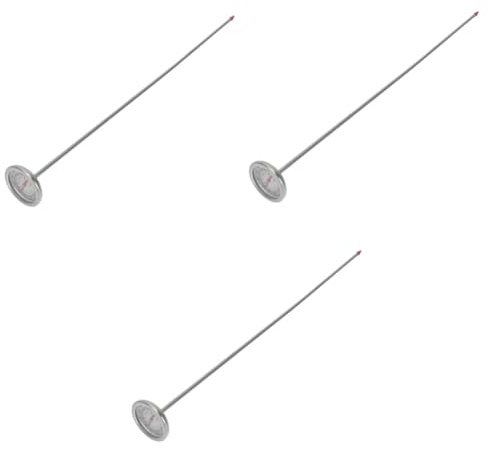 VICASKY 3 Pièces Thermomètre de Sol à Compost avec Allongée Acier Inoxydable Outil Professionnel de Mesure Précise pour Jardinage Température du Sol et Compost