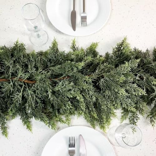 Pine and cypress leaves, pine needles, flower garlands, Norfolk pine and cypress vines