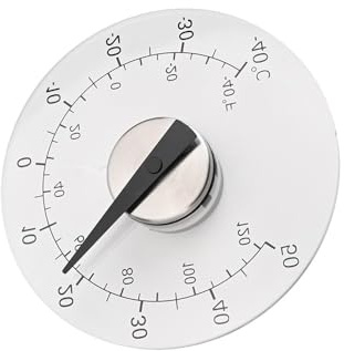 Wodsty Thermometer für Außentür oder Garten, -40 bis +50 ℃ Saugnapf-Halterung mit klarem, transparentem Design für Küche und Pool