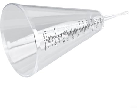 Pluviomètre pour jardin – Outil de mesure des précipitations au sol en plastique robuste avec graduations claires, moniteur de pluie de pelouse extérieure pour cour et aménagement paysager
