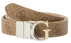 GUESS Gürtel Adjustable & Reversible Pant Belt H25 W95 Latte Logo hellbraun kürzbar wendbar