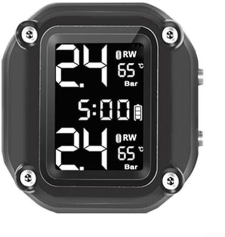 Aprilsunnyzone Motorrad TPMS Digitales Reifendruckkontrollsystem + LCD-Display und Sensoren