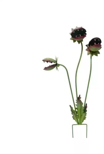 DimyFew Fleischfressende Blume Stecker Handbemalt Monster Pflanze Gartenstecker Aufzustellen Venusfliegenfalle Skulptur für Außenbereich