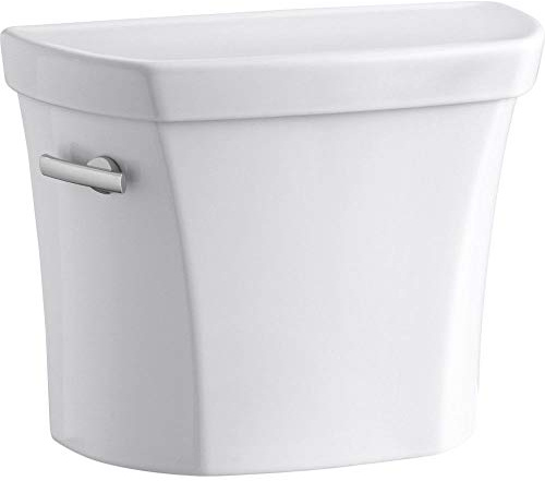 KOHLER K-4468-0 Wellworth Toilet Tank with Left-Hand Trip Lever, Toilet Tank Only with Class Five Canister, 1.6 GPF, White