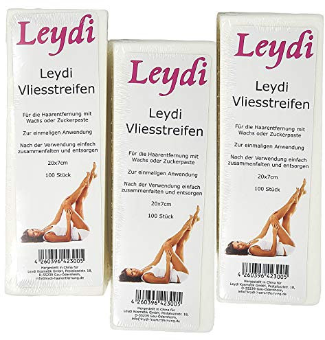 300 Leydi Vliesstreifen - für die Haarentfernung mit Zuckerpaste und Warmwachs