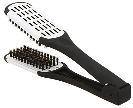 Pince à deux brosses Anself - Accessoire de lissage de cheveux professionnel