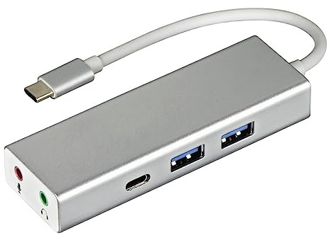 Hama USB 3.1 Type-C Hub 1:3 Aluminium, 2x USB-A, USB-C, 3.5 mm Audio