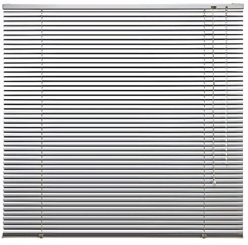 Aluminium Jalousie Alu Jalousette Klemmfix Fenster Tür Rollo ohne Bohren Lamellen Vorhang Weiß Silber Breite 40 bis 240 cm Länge 130 cm 160 cm 220 cm Metall Klemmhalter Sonnenschutz (220 x 160 cm)