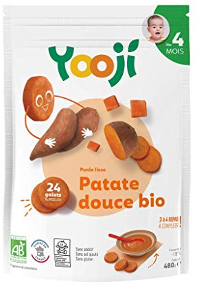 Yooji Süßkartoffelpüree ab 4 Monaten, gefroren – Beutel mit 480 g