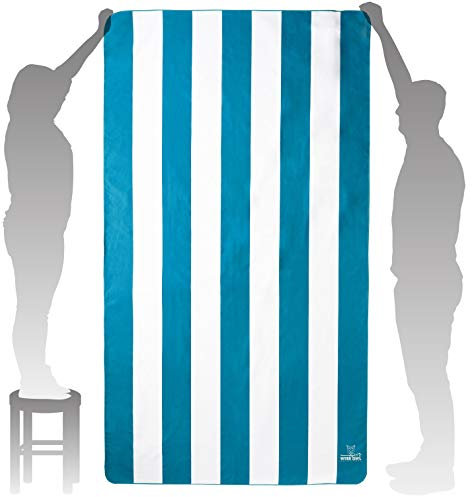 Wise Owl Outfitters Mikrofaser Handtuch, Strandtuch, Badetuch groß 100x200 - Sporthandtuch für Fitnessstudio - Reisehandtuch - Extra saugfähig und schnelltrocknend (Blau)