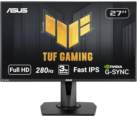 ASUS TUF Gaming VG279QM Moniteur de Jeu IPS Rapide 27 280 Hz avec G-Sync?, ELMB-Sync, DisplayHDR400, Shadow Boost, Noir