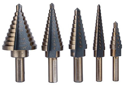 Ausla titanbeschichteter stufenbohrer Set spiralnut hex Shank HSS Steel kegelbohrer sechskantschaftstufenbohrerset großer stufenbohrer Stahl tistufenbohrer handwerkzeugestufenbohrer Metall