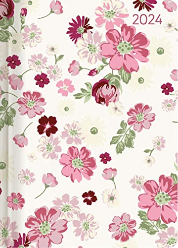 Ladytimer Flower Love Agenda de poche 2024 - Format A6 (10,7 x 15,2 cm) - Semainier - 192 pages - Carnet de notes - Planificateur de rendez-vous Alpha Edition