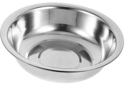 CIYODO Stainless Steel Bowl 27cm Multipurpose Soup and Fruit Washing Basin 304 Food-Grade Metal Kitchen Wash Basin for Home Household Use