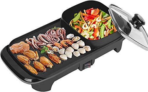 Raclette The Electric BBQ Grill and Hot Pot Easy to Clean Large Grill Area Machine Electric Stone Grill Cooks Professional Traditional Raclette Grill