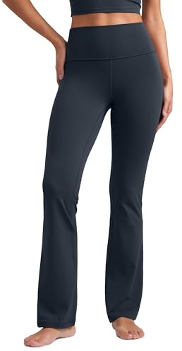 CRZ YOGA Dambyxor med Butterluxe och hög midja utsvängda byxor 32 - Bootcut-yogabyxor med vida ben och loungefickor Sann marin S