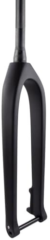 In Carbonio Forcella Rigida MTB 27.5 29 Forcella Per Mountain Bike 1-1/2'' Conico Tubo Sterzo Senza Filettatura Asse Passante 15x110mm Forcella Boost Freno A Disco ( Color : Matte Black , Size : 27.5'