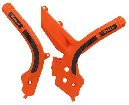 Rahmenschutz aus Kunststoff, kompatibel mit KTM Sx Exc 125 250 300 350 450 500 2019-2023 orange schwarz