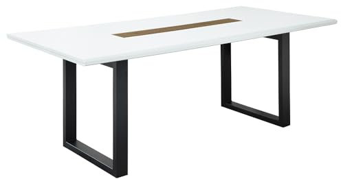 Lomadox Esstisch mit U-Gestell, 180x100cm, weiß