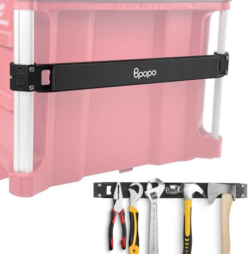 BPOPO Magnetic Bar Mount Fits for Milwaukee Packout Toolbox, Powerful Magnet Tool Holder Strip Work on Packout Rails, Keeping Tools Handy